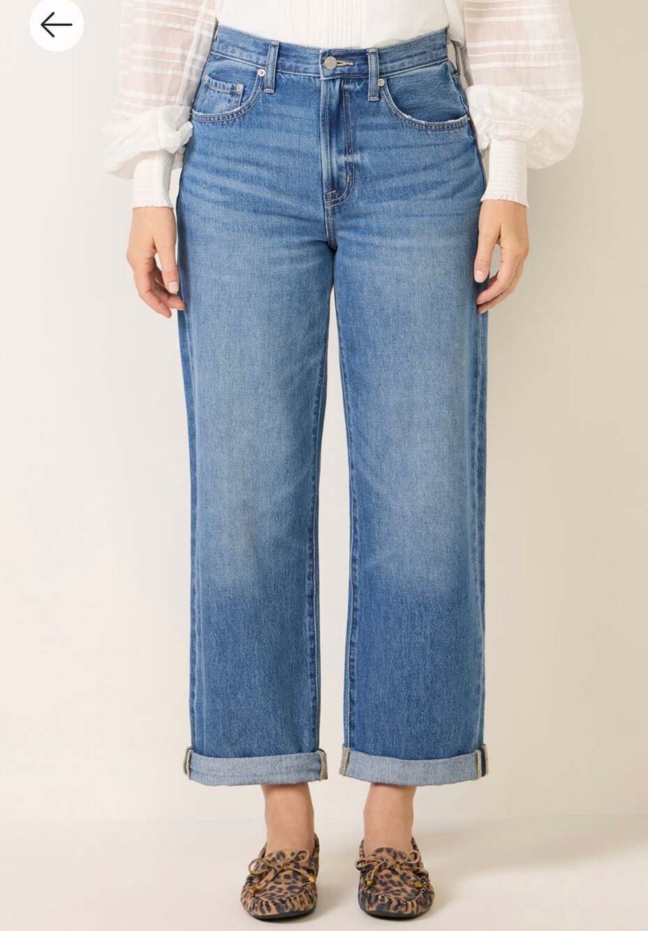 Pistola Donny Rolled Hem Boyfriend Jean Size 28